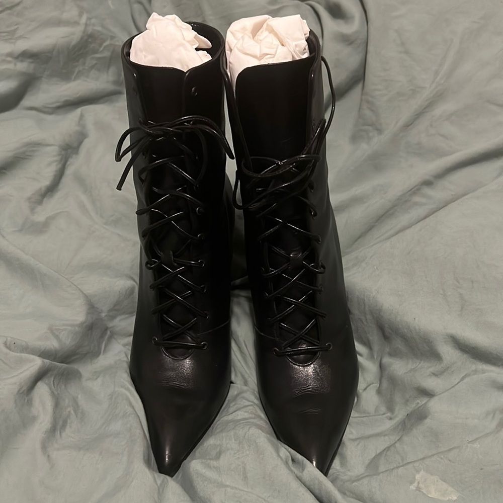 Manolo Blahnik Laced up Heeled Boots